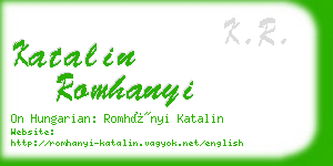 katalin romhanyi business card